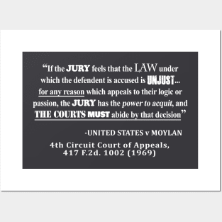 Jury Nullificaton Case Law Quote White Text Posters and Art